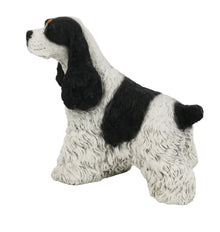 Spotted Cocker Spaniel, Sitting Figurine Pet Cremation Urn