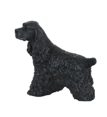Black Cocker Spaniel, Standing Figurine Pet Cremation Urn