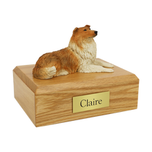 Collie, Lying Down Figurine Pet Cremation Urn 