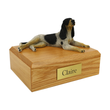 Coonhound, Lying Down Figurine Pet Cremation Urn