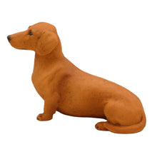 Red Brown Dachshund, Sitting Figurine Pet Cremation Urn