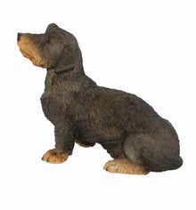 Wirehaired Dachshund, Sitting Figurine Pet Cremation Urn