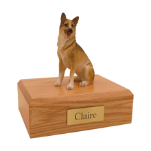 German Shepherd, Sitting Figurine Pet Cremation Urn
