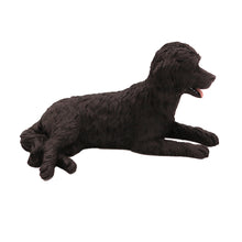 Black Labradoodle, Lying Down Figurine Pet Cremation Urn