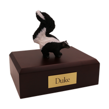 Black and White Skunk, Standing Figurine Pet Cremation Urn