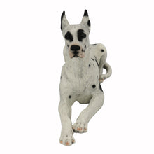 Harlequin Great Dane, Lying Down Figurine Pet Cremation Urn 