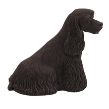Black Cocker Spaniel, Sitting Figurine Pet Cremation Urn