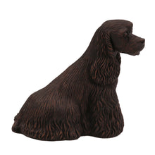Bronze Cocker Spaniel, Sitting Figurine Pet Cremation Urn