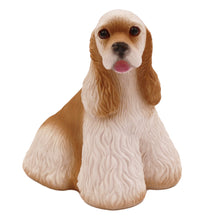 Tan & White Cocker Spaniel, Sitting Figurine Pet Cremation Urn