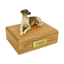 Greyhound, Lying Down Figurine Pet Cremation Urn