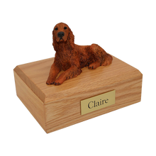 Irish Setter, Lying Down Figurine Pet Cremation Urn 