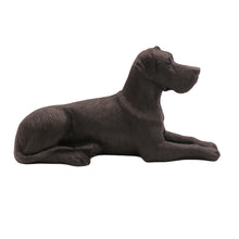 Black Great Dane, Ears Down Figurine Pet Cremation Urn