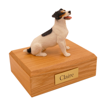 Jack Russell Terrier, Sitting Down Figurine Pet Cremation Urn