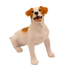 White & Tan Jack Russell Terrier, Sitting Figurine Pet Cremation Urn
