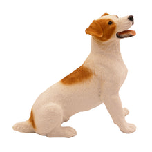White & Tan Jack Russell Terrier, Sitting Figurine Pet Cremation Urn