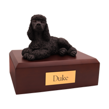 Black Poodle, Resting Figurine Pet Cremation Urn