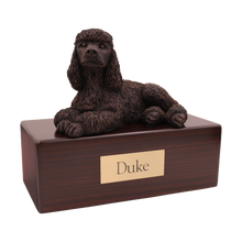 Bronze Poodle, Resting Figurine Pet Cremation Urn