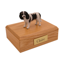 Female Black King Charles Spaniel, Standing Figurine Pet Cremation Urn 