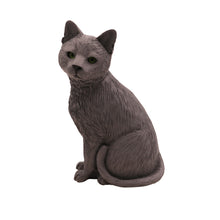Gray Cat, Sitting Figurine Pet Cremation Urn