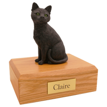 Black Cat, Sitting Figurine Pet Cremation Urn