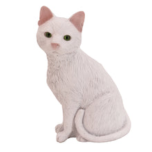 White Cat, Sitting Figurine Pet Cremation Urn
