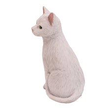 White Cat, Sitting Figurine Pet Cremation Urn