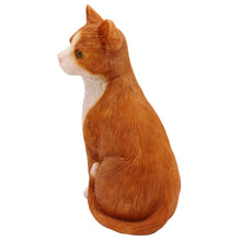 Orange & White Cat, Sitting Figurine Pet Cremation Urn