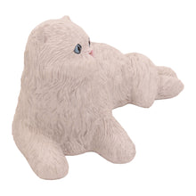 White Persian Cat, Lying Down Figurine Pet Cremation Urn