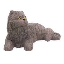 Grey Persian Cat, Lying Down Figurine Pet Cremation Urn