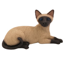 Seal Point Siamese Cat, Lying Down Figurine Pet Cremation Urn
