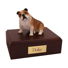 Fawn Bulldog, Sitting Figurine Pet Cremation Urn