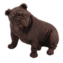 Bronze Bulldog, Sitting Figurine Pet Cremation Urn