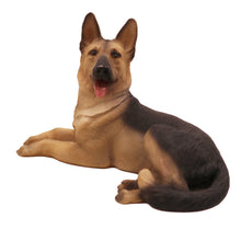 Black & Tan German Shepherd, Lying Down Figurine Pet Cremation Urn