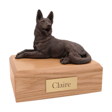 Bronze German Shepherd, Tongue Out Figurine Pet Cremation Urn