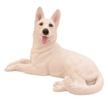 White German Shepherd, Tongue Out Figurine Pet Cremation Urn