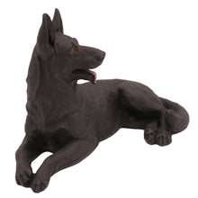 Black German Shepherd, Tongue Out Figurine Pet Cremation Urn