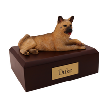 Fawn Akita, Lying Down Figurine Pet Cremation Urn