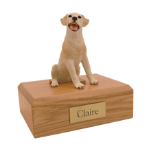 Yellow Labrador, Sitting Figurine Pet Cremation Urn