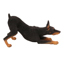 Black and Tan Doberman, Play Bowing Figurine Pet Cremation Urn