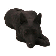 Black German Shepherd, Resting Figurine Pet Cremation Urn