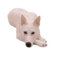 White German Shepherd, Resting Figurine Pet Cremation Urn