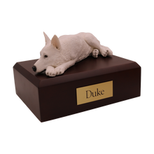 White German Shepherd, Resting Figurine Pet Cremation Urn