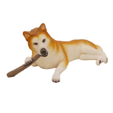 Red and White Husky, Chewing Stick Figurine Pet Cremation Urn