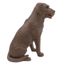Chocolate Labrador Retriever, Sitting With Ball in Mouth Figurine Pet Cremation Urn