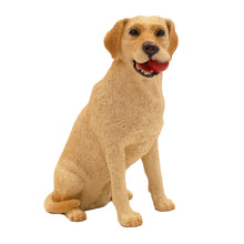 Yellow Labrador Retriever, Sitting With Ball in Mouth Figurine Pet Cremation Urn