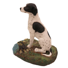 Black and White Pointer, Sitting Figurine Pet Cremation Urn