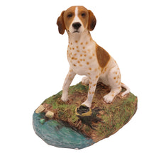 Brown and White Pointer, Sitting Figurine Pet Cremation Urn