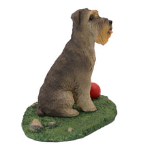 Gray Schnauzer with Ears Down, Sitting Figurine Pet Cremation Urn