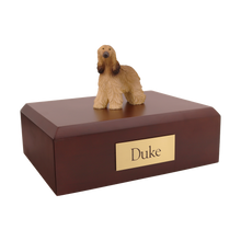 Golden Cream Afghan Hound, Standing Figurine Pet Cremation Urn