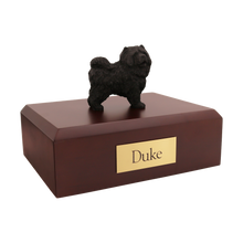 Black Chow Chow, Fluffy Coat Figurine Pet Cremation Urn